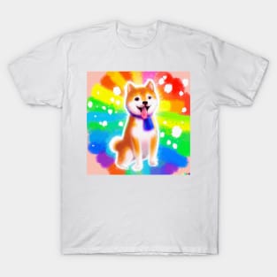 Rainbow Shiba Inu T-Shirt